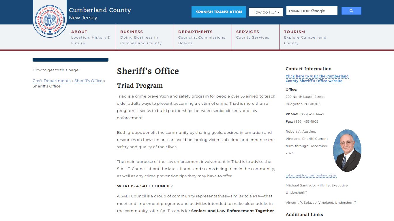 Sheriff's Office - Cumberland County, New Jersey (NJ)